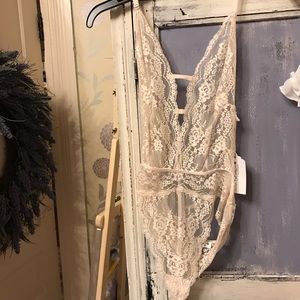 NWT In Bloom lace one piece lingerie. Size S